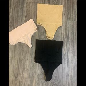 NWOT 3 thong shape wear pieces. 2 Shaper Queen XL, 1 Yummie brand L/XL